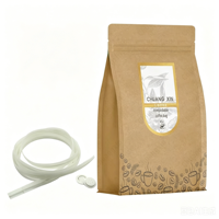 Sacs de grains de café à fond plat à gousset latéral dégradable 150g/1kgs personnalisés Stockage aseptique de luxe pour le thé Valve compostable Fermeture à glissière durable