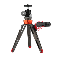 1/4 "vida Metal Mini Tripod masa masaüstü standı hafif kompakt kamera tripodu/telefon/Webcam/halka ışık