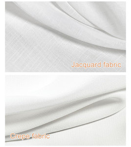 Tela de Sarga de Poliéster 100% Tejida, Color Blanco Mate, 80d*80d, SPH Broken Twill, PFP SPH Poka, para Vestidos - Product Image 5