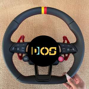 Volant de voiture en cuir et fibre de carbone, <span class=keywords><strong>prix</strong></span> de gros usine, pour <span class=keywords><strong>Audi</strong></span> A3 A4L A5 A6L A7 A8 Q5 Q3 Q8 <span class=keywords><strong>TT</strong></span> R8 - Product Image 4