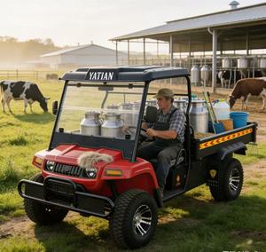 Véhicule <span class=keywords><strong>utilitaire</strong></span> tout-terrain 4x4 électrique côte à côte - Véhicule <span class=keywords><strong>utilitaire</strong></span> agricole pour le transport de marchandises - Product Image 4