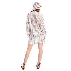 Robes caftan imprimées en soie 100% personnalisées 2020 femme Resort Wear caftan avec cardigan t-shirt - Product Image 2