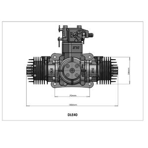 Moteur DLE DLE-40cc à double cylindre à essence avec allumage électronique pour avion RC - Product Image 6