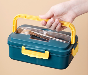 QY la nouvelle boîte à lunch en plastique, boîte à lunch pour étudiants, four à micro-ondes, vaisselle japonaise, compartimentée, isolée, <span class=keywords><strong>bento</strong></span> <span class=keywords><strong>facile</strong></span> à utiliser - Product Image 5