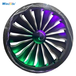 Máy bay động cơ quạt ánh sáng LED đầy màu sắc thay đổi hiệu ứng nền ánh sáng xoay công nghiệp cối xay gió thanh ánh sáng - Product Image 6