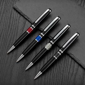 2024 wholesale high quality elegant expensive ball point pink gold steel metal custom logo luxury pen Middle carbon fiber pen