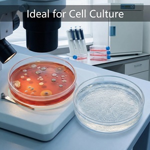 Piastra di Petri in Vetro Borosilicato Trasparente con Coperchio, Riutilizzabile per Coltura Cellulare, Materiale di Consumo per Laboratori di Microbiologia - Product Image 5
