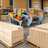Scie à palettes HICAS SF6021, machine à scier le bois automatique à double tête, scie à coupe transversale haute précision pour l'optimisation du bois