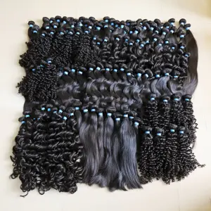 En gros vrai paquet de cheveux kabeilu, véritable extension de cheveux de bande bleue, meilleur tissage de cheveux brésiliens en gros