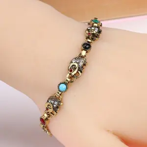 Perhiasan Jumlah Besar Kustom H Enamel Bangle Charm Lucky Elephant Bracelet