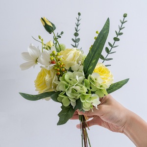 CallaFloral Ramo de Rosas Artificiales de Tela Plástica Tejida para Decoración del Hogar y Bodas CF02048 - Product Image 2