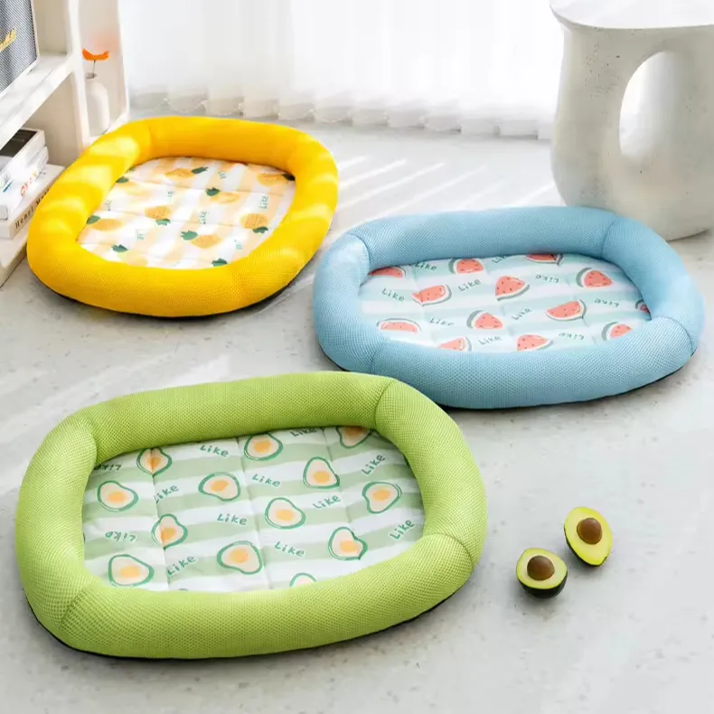 Top Quality Summer Cooling Pet Cat Bed Cushion Ice Pad Dog Sleeping Square/Ellipse Mat For Puppy Dogs Cats Pet Kennel