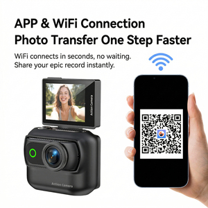 Mini Cámara Deportiva Magnética con Pantalla Abatible, Portátil, para Casco, Bicicleta, Ciclismo y Deportes al Aire Libre - Product Image 2