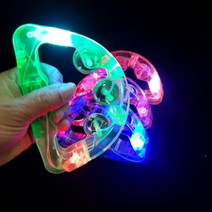 Brassard lumineux LED multicolore clignotant, sonnette à main en plastique pour réceptions de mariage et fêtes - Product Image 2