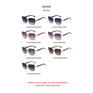 Partagas แว่นกันแดดแฟชั่นสำหรับผู้หญิงแว่นกันแดด UV400กรอบโลหะขนาดใหญ่ออกแบบโลโก้ได้ตามต้องการ - Product Image 5