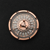 Nouveau Dés Rotatif D20 Anti-Stress en Métal Fini Nickel Noir pour D&D, Dungeons & Dragons, Jeux de Table et de Rôle