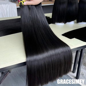 Capelli Remy Grezzi Vietnamiti All'Ingrosso, Doppia Tessitura <span class=keywords><strong>a</strong></span> Macchina, 8 Pollici, <span class=keywords><strong>Solo</strong></span> Colori Più Scuri, Fasci Lisci SDD Vietnam Bone Straight - Product Image 2
