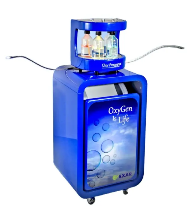 Barre d'oxygène Portable avec station d'oxygène aromatique, pour 2 utilisateurs, faite en italie