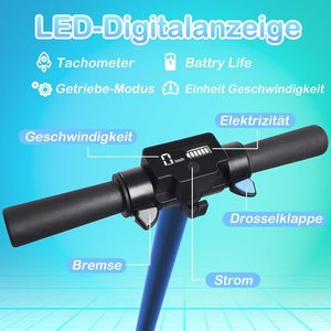 Trottinettes pour enfants DOTMALL pour les enfants de 6 à 12 ans, portée de 8 km, pliables, disponibles en bleu/jaune/bleu ciel, trottinette électrique pour enfants DOTMALL - Product Image 5