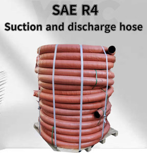 Kauçuk hortum borusu SAE R4 Spiral çelik telli emiş ve tahliye kauçuk hortumu - su, yağ ve hava için çok amaçlı kullanım - Product Image 1