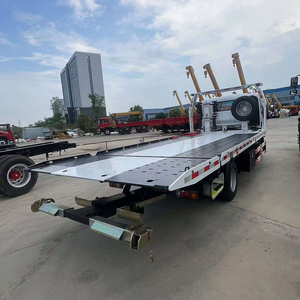 Alta calidad 4 toneladas 5 toneladas camión de auxilio de cama plana camión de remolque Rollback Road Wrecker con barato para la <span class=keywords><strong>venta</strong></span> - Product Image 1