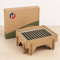 JIAHUI Kerst Black Friday Feestelijke Wegwerp BBQ Grill Vakantieverpakking Biologisch afbreekbaar Bamboe Papier Houtskool Grill
