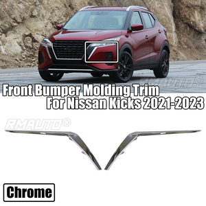 Moulures de pare-chocs avant chromées pour Nissan Kicks 2021 2022 2023, gauche et droite, accessoires de remplacement pour conducteur et passager - Product Image 1