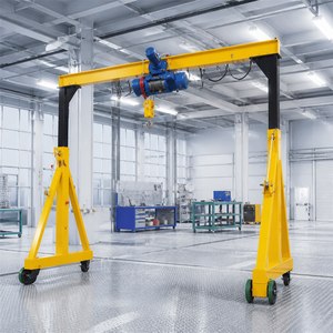 500kg 1000kg 2000kg Mini Adjustable Steel Portable Mobile Gantry Crane for Workshop Lifting - Product Image 3