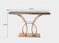 Table console de haute qualité avec plateau en marbre, base en forme de papillon dorée de luxe, table décorative pour salon, chambre à coucher, coiffeuse