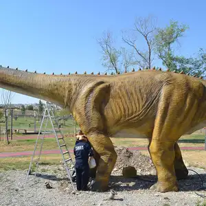 Dinosauro artificiale a grandezza naturale impermeabile antivento 3D dinosauro