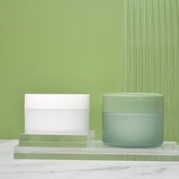 Pots cosmétiques à simple et double couche Pp givrés en usine 30g 50g 100g 150g 200g contenant cosmétique de crème de luxe