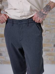 Men Fashion Straight Chino Trousers Black Casual <b>Elastic</b> <b>Waist</b> Cotton Pants Wholesale - Product Image 6