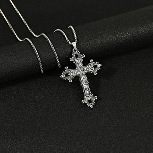Kalung Salib Gotik Grosir Seri Hip Hop 2026 Fashion Baja Anti Karat Liontin Salib Berlian Penuh untuk Wanita Pria - Product Image 5