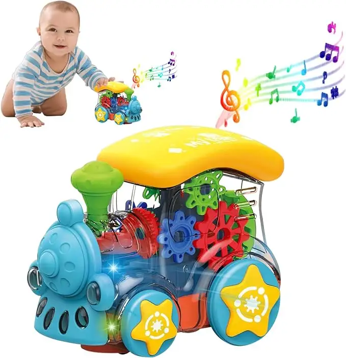 Baby Music Crawling Tummy Time Learning Walk Development Crawl Montessori Toys Jeux Pour Enfant Early Education Gear Train Toy