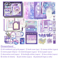 Ensemble de papeterie A5 couleur 128 feuilles, reliure thermique, carnet à feuilles mobiles imprimé, coffret cadeau, kit de scrapbooking et journal DIY