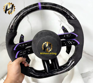 พวงมาลัยคาร์บอนไฟเบอร์สไตล์แมลงปอปลอมเหมาะสำหรับ Mercedes Benz <span class=keywords><strong>Amg</strong></span> W167 W177 W213 W217 W222 glb GLC - Product Image 4