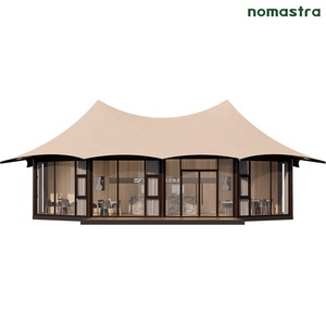 Carpa de Pared de Cristal con Estructura de Acero Prefabricada para Aldeas Glamping, Carpa de Lujo con Entrada de Cristal, Centro de Servicios para Resorts de Lujo - Product Image 2