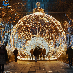 SGLS28 Festival du tourisme culturel, lanterne de nuit, tour nocturne, IP65, 3D, grande boule décorative, lumières de Noël, motif lumineux - Product Image 1