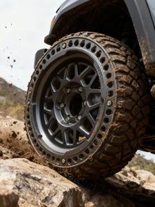 Rines Personalizados Todoterreno con Beadlock de 15-21 Pulgadas, 5/6/8 Orificios, Aleación de Aluminio Forjado, Nuevo Acabado Negro, Garantía de 3 Años, <span class=keywords><strong>4X4</strong></span>, Jeep Deportivo - Product Image 2