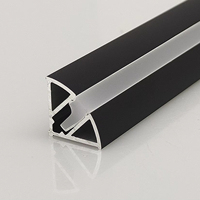 Profil de lumière LED encastrée de style moderne 12 mm en alliage d'aluminium série 6063 en forme de V avec plaque de tirage en silicone T5 anodisé CRI 90