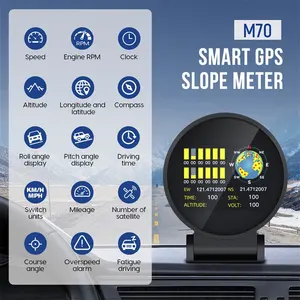 Universale MRCARTOOL M70 multifunzione fatica allarme di guida GPS HUD Display tachimetro per auto Head Up Display digitale