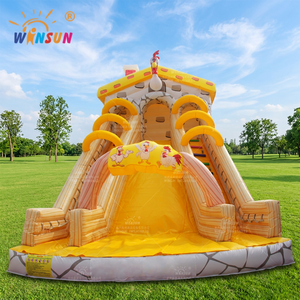 WINSUN Large Commercial Adult Kids House Style <b>Slide</b> Playground PVC Inflatable Dry <b>Slide</b> - Product Image 1