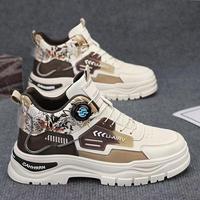 Botas de Trabajo Casuales para Hombre de Alta Calidad, Impermeables, Resistentes al Desgaste, Antideslizantes, con Suela Gruesa y Botón Giratorio