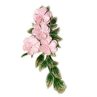 Patch de dentelle brodée à motif floral soluble dans l'eau, multicouche, tridimensionnel, résistant, accessoires de bricolage, matière polyester