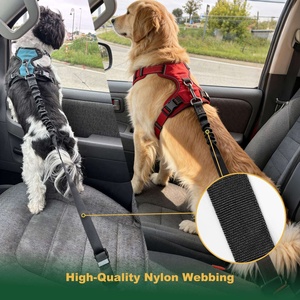 Correa de Sujeción Elástica Resistente para Mascotas en el Auto, Cinta de Nailon Resistente al Desgaste para Perros, Anti-Impulsiones, Viaje Seguro - Product Image 6