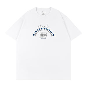 T-shirt à manches courtes et col rond en coton imprimé pour hommes, Q185 - Product Image 2