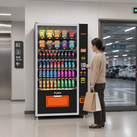 Máquina Expendedora Automática de Bebidas y Aperitivos AFEN, Gran Capacidad, 24 Horas, con Sistema SDK para Tarjetas de Crédito y Monedas, Ideal para Centros Comerciales