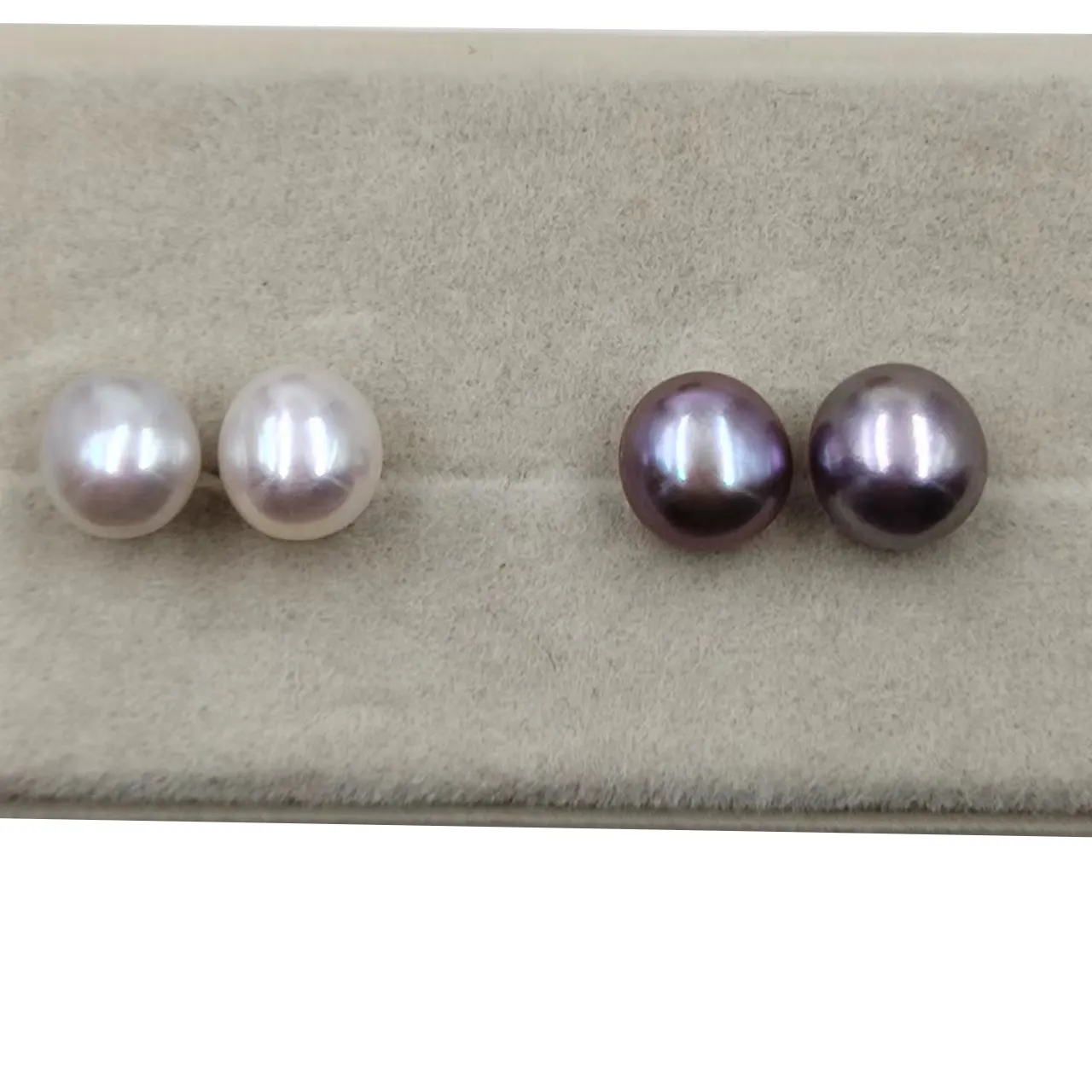 7 mm Barock Süßwasser perle 925 Silber Ohr stecker, 925 Sterling Silber Ohr stecker für die Hochzeit, 6,3-7,3mm Perle