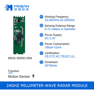 24Ghz basso consumo energetico 30*09mm di potenza regolabile sensore di movimento modulo Radar 3.3V di uscita per l'illuminazione di sicurezza - Product Image 2