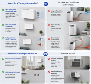 Climatiseur monobloc UK <span class=keywords><strong>France</strong></span> à installation facile, tout-en-un, sans unité extérieure, 7000 BTU, économie d'énergie - Product Image 6